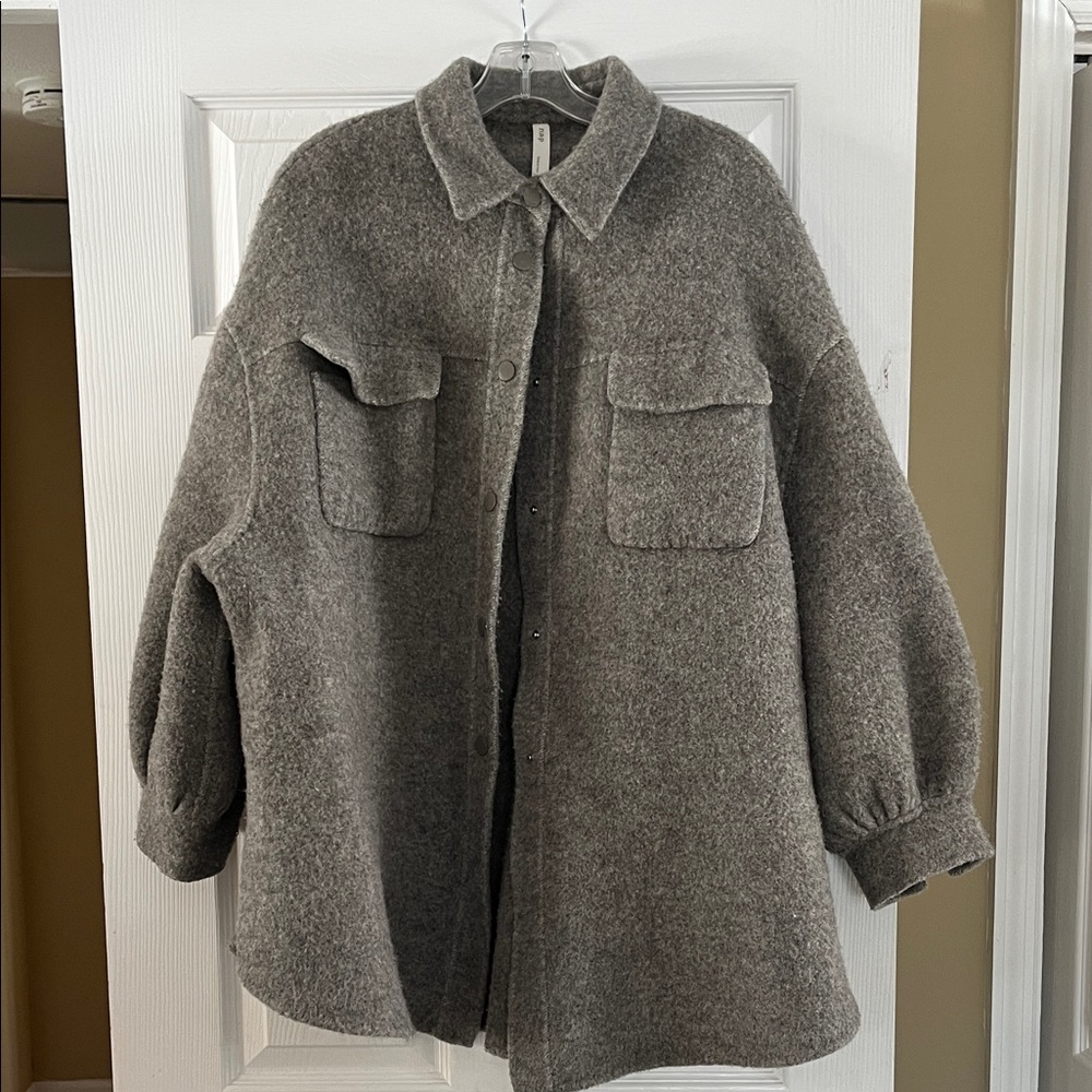 Nap Loungewear Women's Gray Wool Blend Jacket